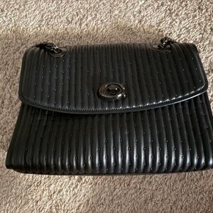 Coach Black Quilted Parker Shoulder Bag
